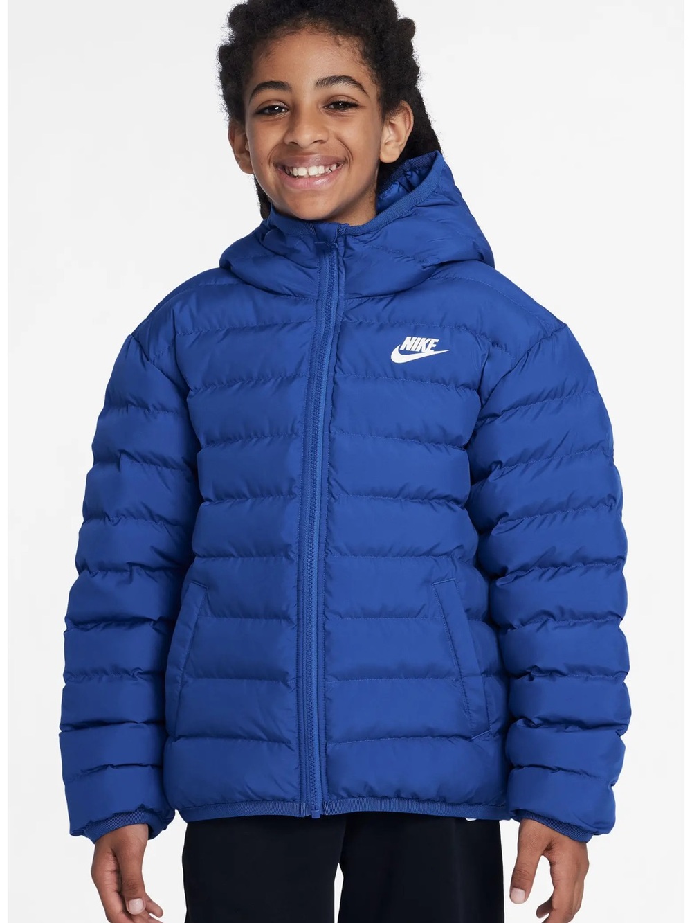Nike Blue Hooded Puffer Jacket